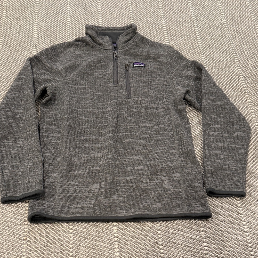 Patagonia Kids' Gray Quarter-Zip Sweatshirt